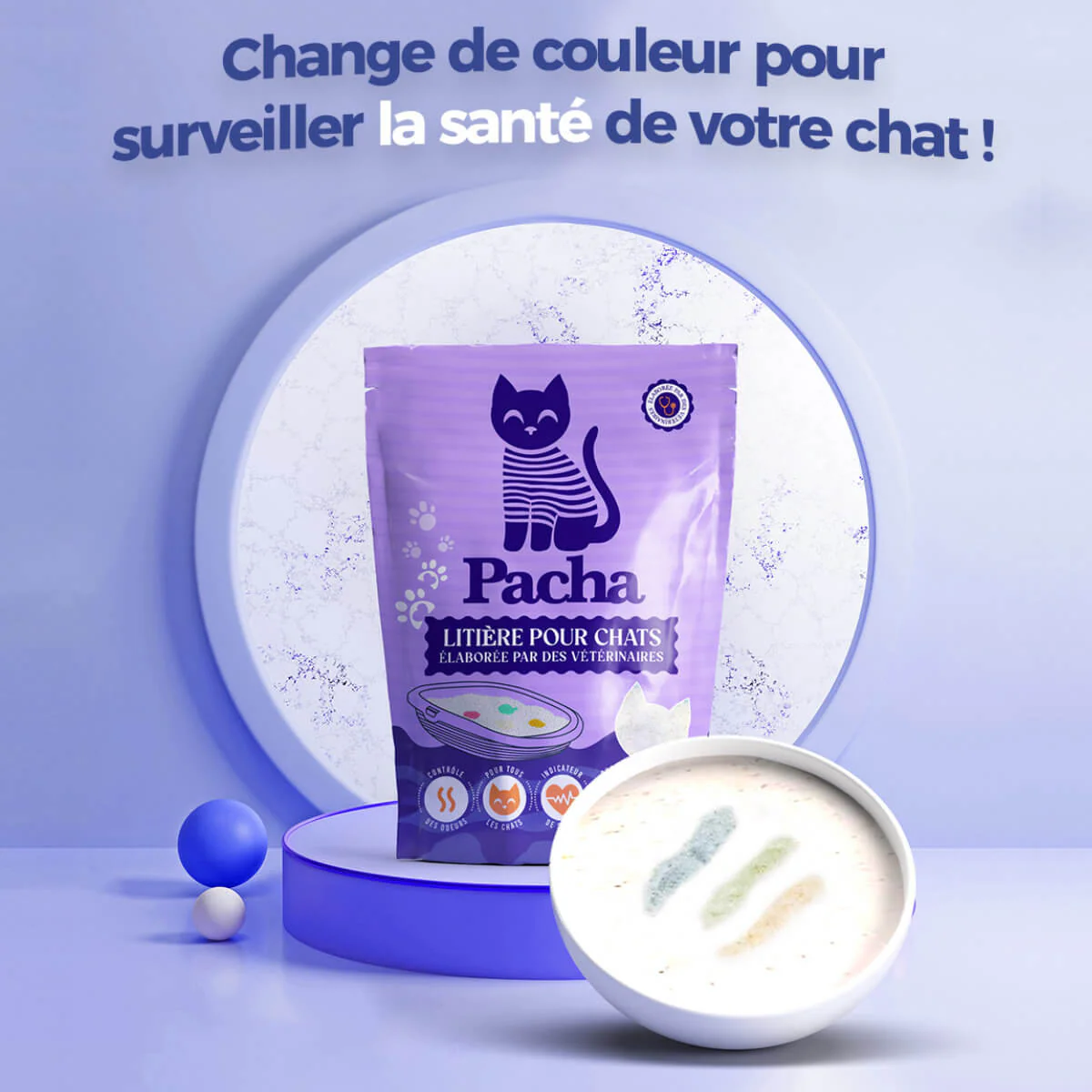 La Litière Pacha™  (3 Chats - Tous les 3 Mois) | Pacha-Streu™ (3 Katzen - Alle 3 Monate) - - Image 3